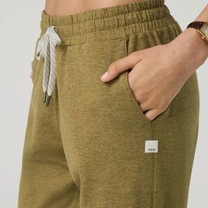 Vuori Olive Drawstring Sweatpants with Contrast Cord